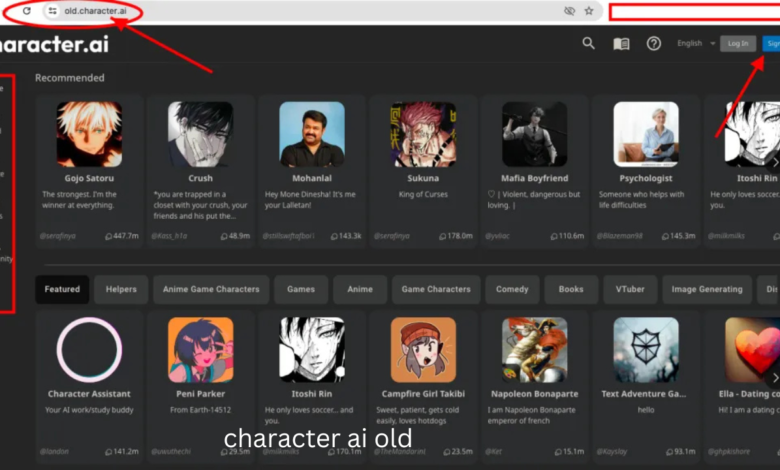 character ai old